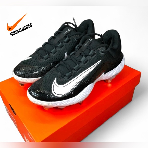 Size 10 Nike Men’s Alpha Huarache Elite 4 Low Baseball Cleats DJ6521-001 - Picture 1 of 14